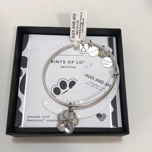 NWT Alex and Ani Prints of Love in Silver